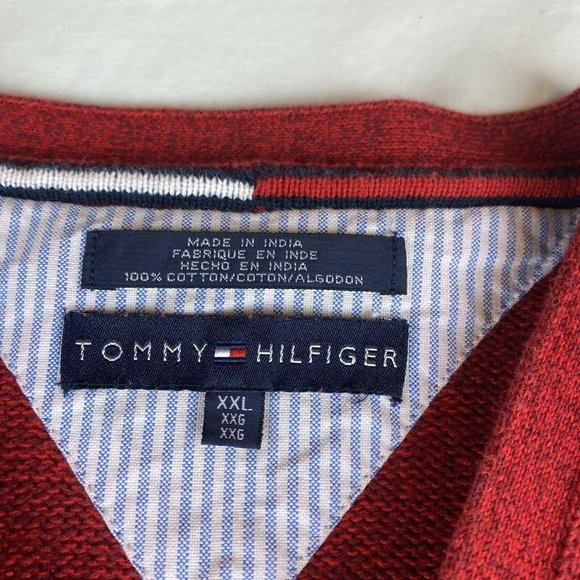 Tommy Hilfiger Mens Sweater Heather Red XXL Marled - Picture 8 of 11
